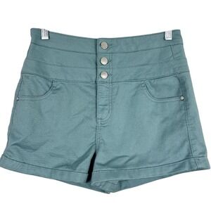 Tinseltown High-Rise‎ Shorts Junior Size 7 Sea Foam Green Stretch Casual